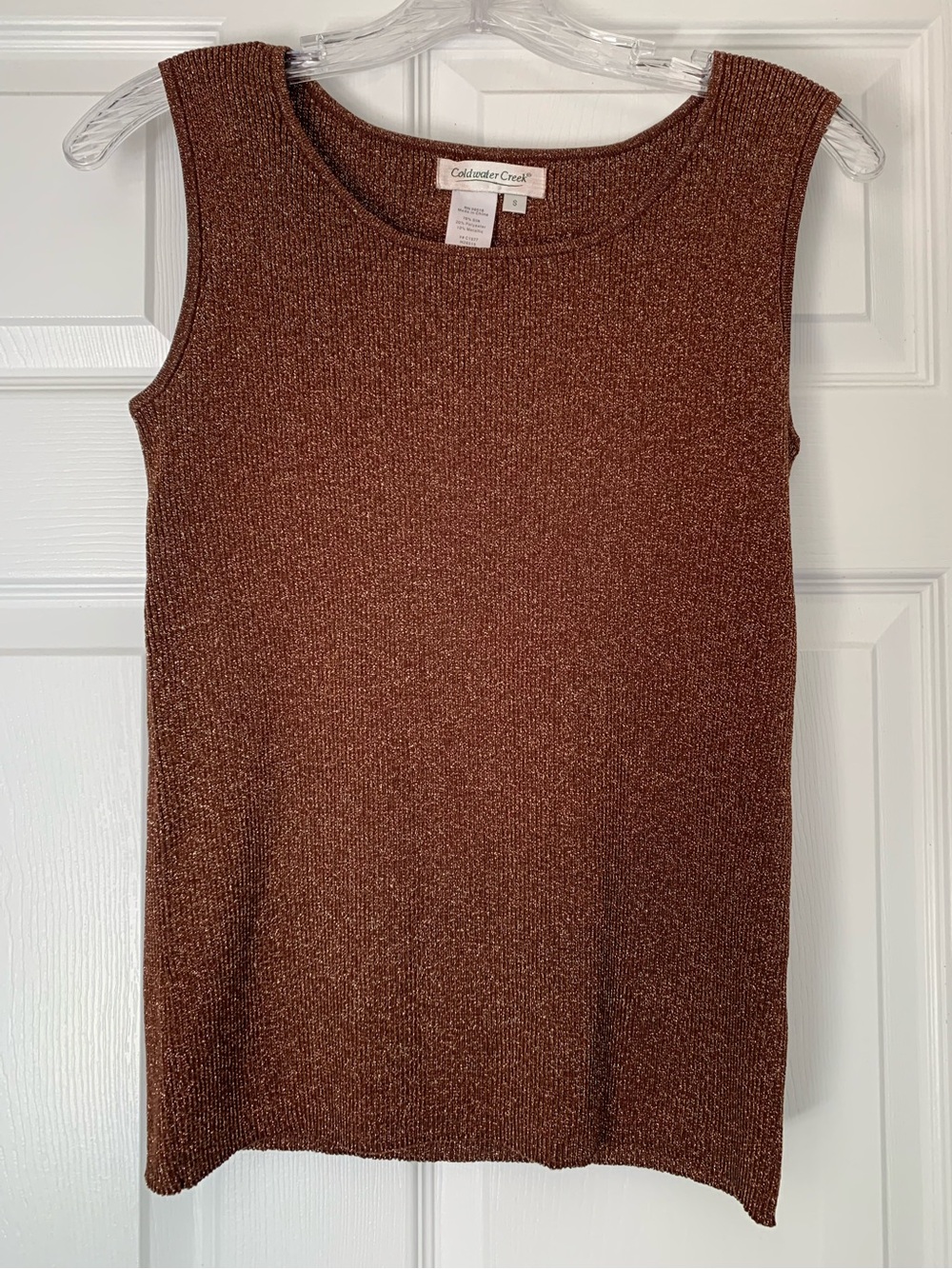 Coldwater Creek Copper-Brown Sleeveless Knit Tank